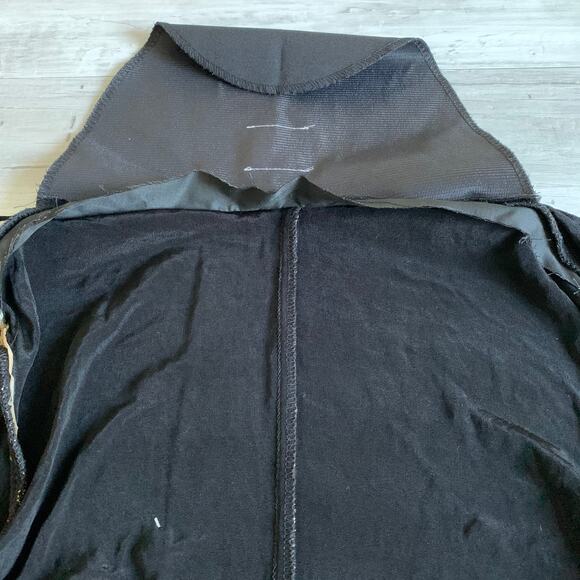 Vintage Petite Black Gold Glitter Embroidered Long Sleeve Open Front Cardigan - Picture 6 of 11